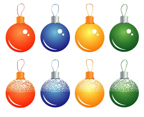 Set of Christmas balls — Stock Vector