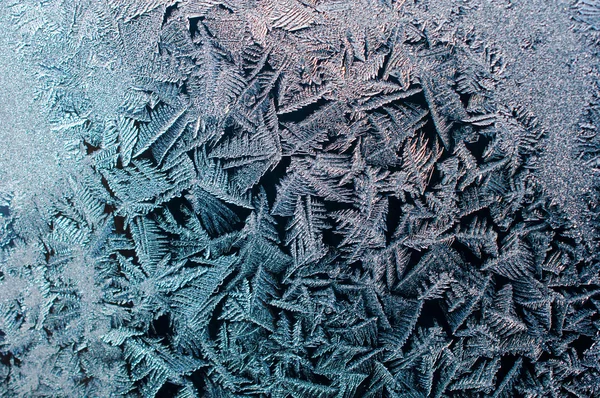 Freezing drizzle on the window glass — Stock Photo, Image