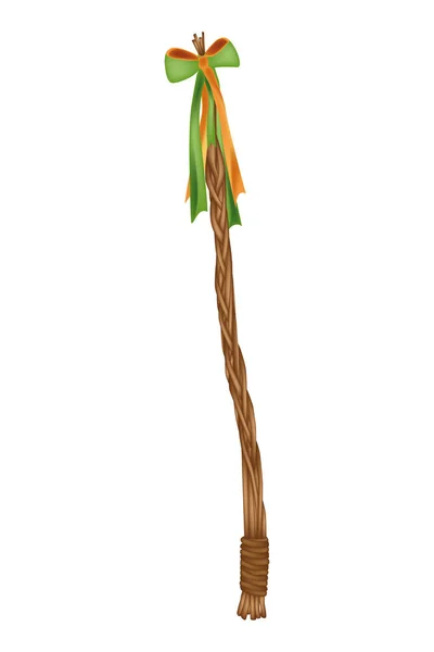 传统的带彩带的东方鞭子 — 图库矢量图片