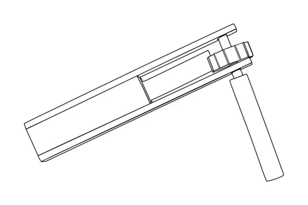 Tradycyjny Instrument Wielkanocny Grzechotka Trzask Grzechotka Czarne Kontury — Wektor stockowy