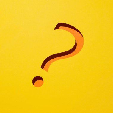 Soru işareti kağıttan yapılmış