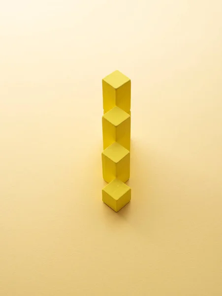 Stack Yellow Cubes Yellow Background — Stock Photo, Image