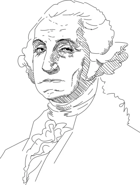 George Washington Eerste President Een Van Oprichters Van Verenigde Staten — Stockvector