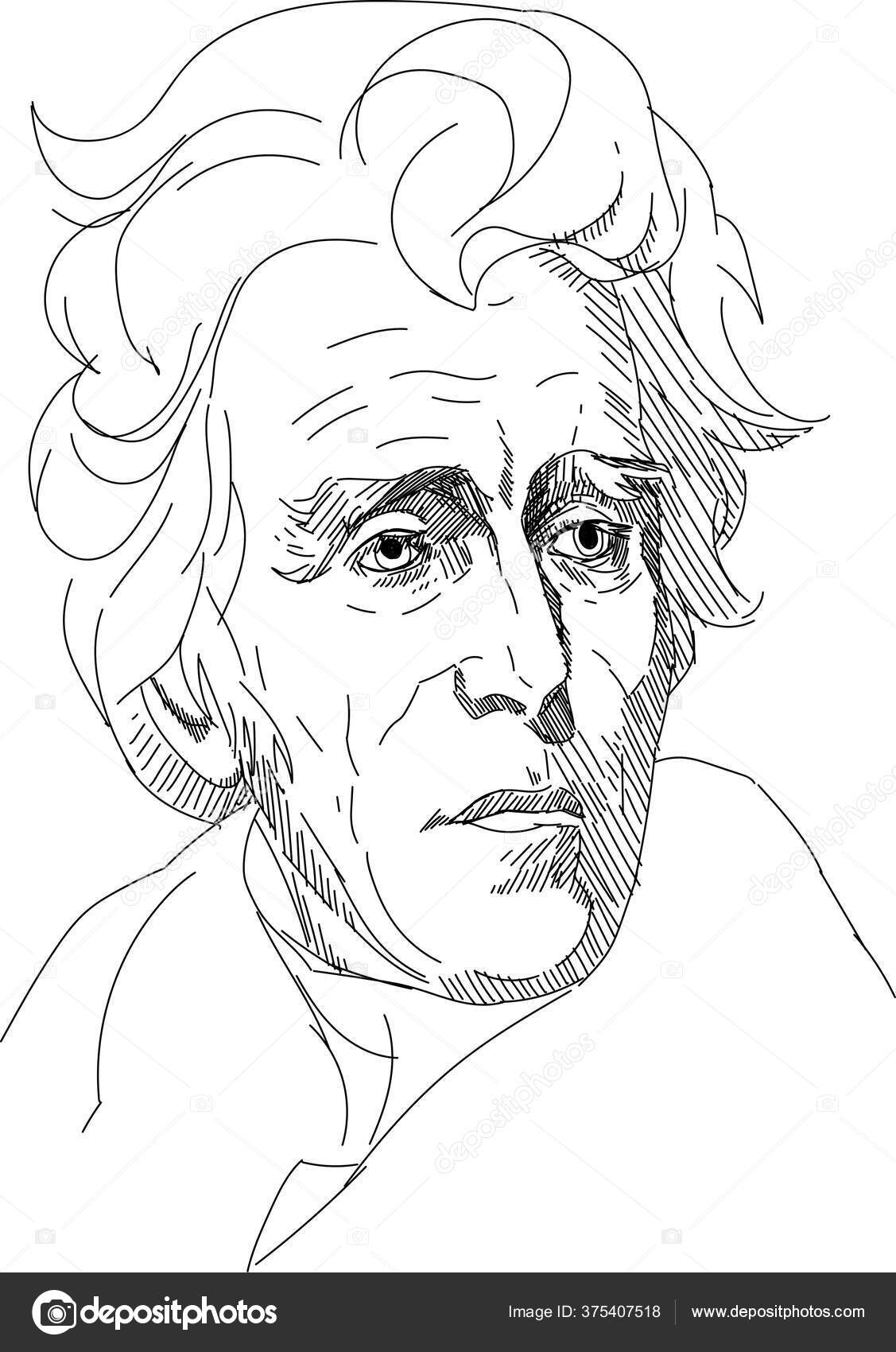 Andrew Jackson Seventh President Stock Illustration by ©liogkih 375407518