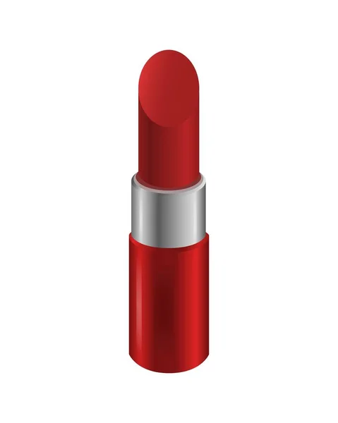 Tube of red lipstick isolate — Stock Vector