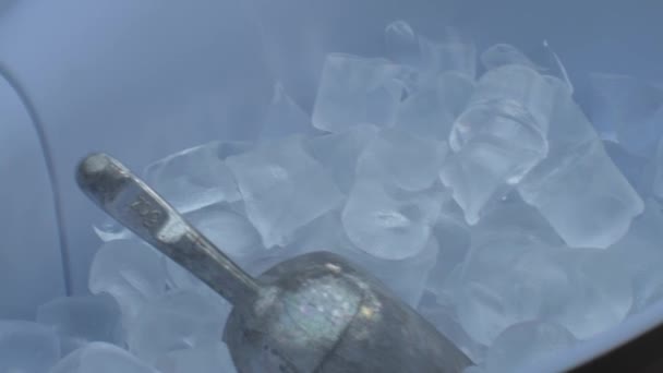 Paquete Hielo Con Cuchara Hielo — Vídeo de stock