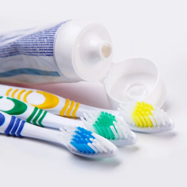 Dental Toothbrushes White Background — Stock Photo, Image