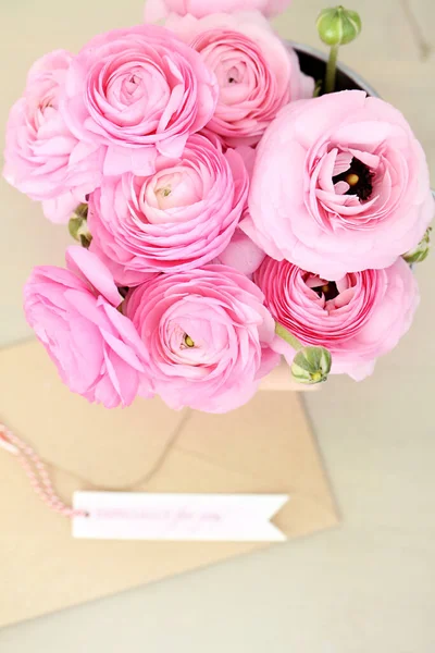 stock image Flowers, rose. Beautiful, pink bouquet in the pot