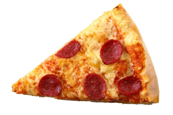 Čerstvá Pizza Salámem Sýrem — Stock fotografie