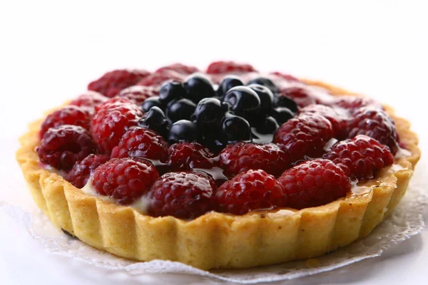 Zoet Dessert Fruitcake Met Bessen — Stockfoto
