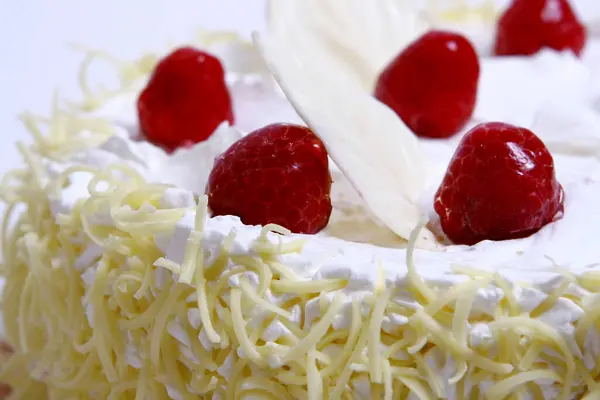 Dessert Obstkuchen Nahaufnahme Lebensmittel Hintergrund — Stockfoto