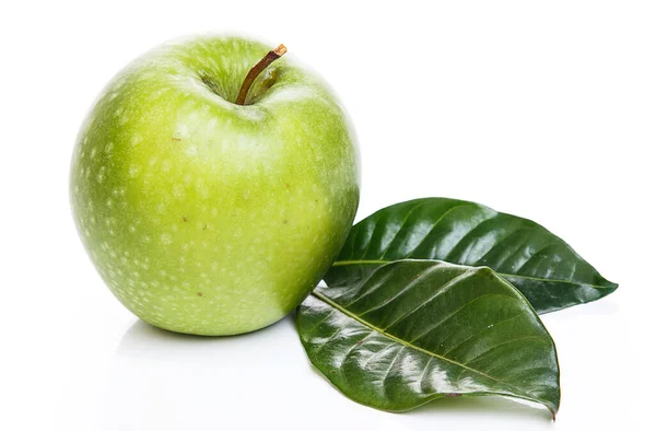 Mat Läckra Äpple Vit Bakgrund — Stockfoto