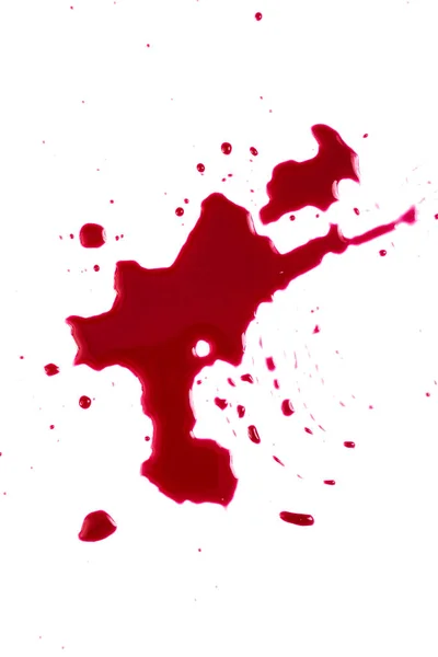 Murder Red Blood White Background — Stock Photo, Image