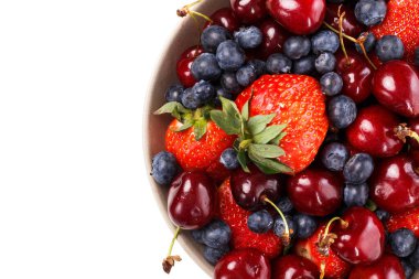 Yiyecekler. Lezzetli meyveler masada.