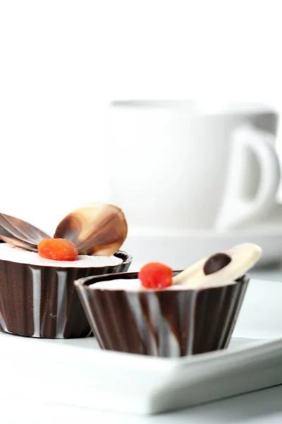 Dolce Torta Frutta Con Cioccolato — Foto Stock