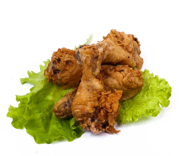 Comida Deliciosas Patas Pollo Asadas Sobre Fondo Blanco — Foto de Stock