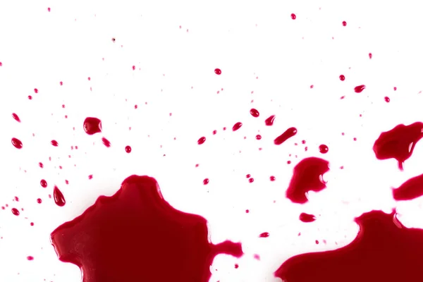 殺人だ 白い背景の赤い血 — ストック写真
