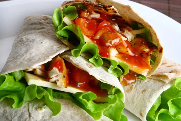 Tortilla Closeup Food Background — Stock Photo, Image