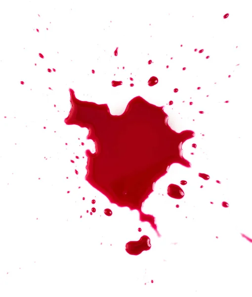 Murder Red Blood White Background — Stock Photo, Image