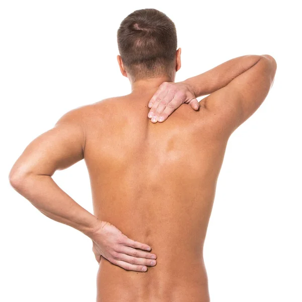 Kerl Hat Schmerzen Rücken — Stockfoto