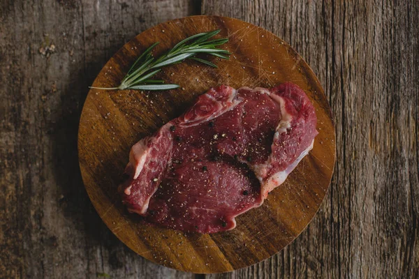 Food Raw Steak Table — Stock Photo, Image