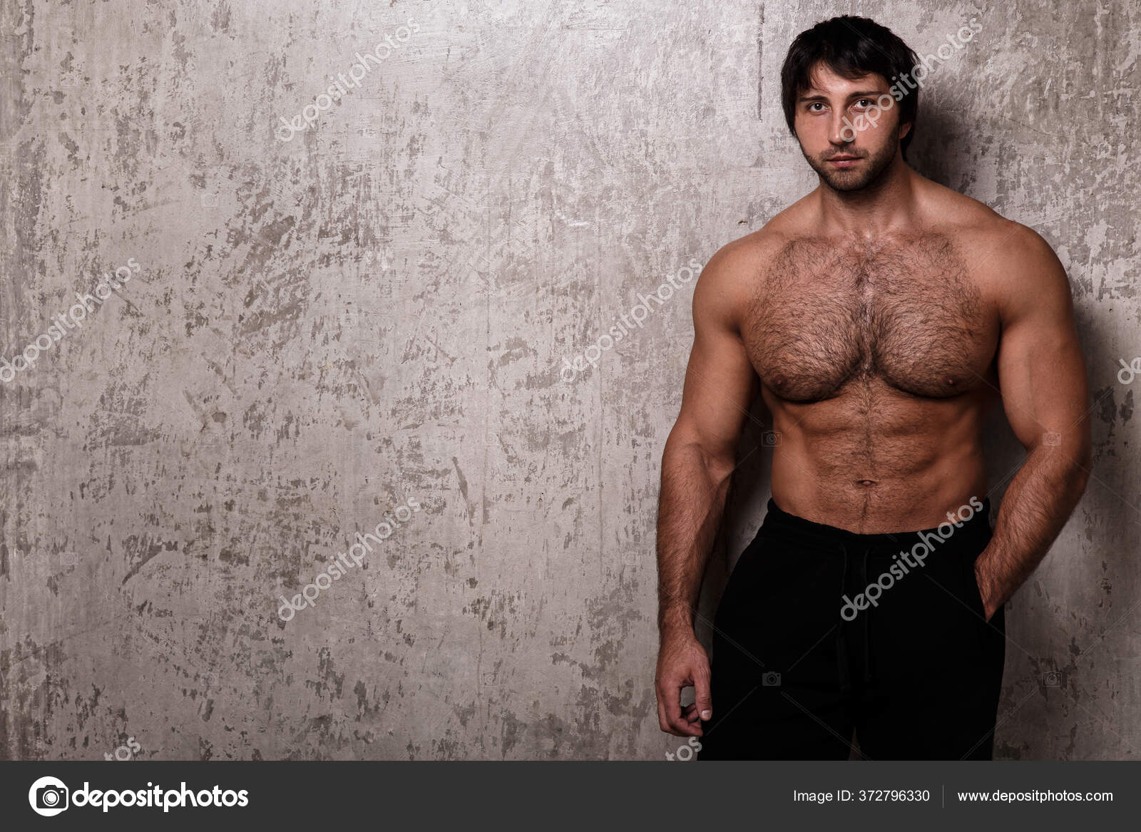 Bodybuilder Man Hairy Chest — Stock Photo © racool_studio #372796330