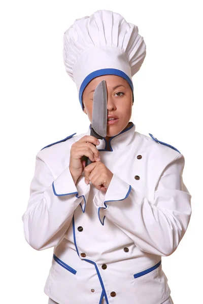 Bella Donna Immagini Chef — Foto Stock