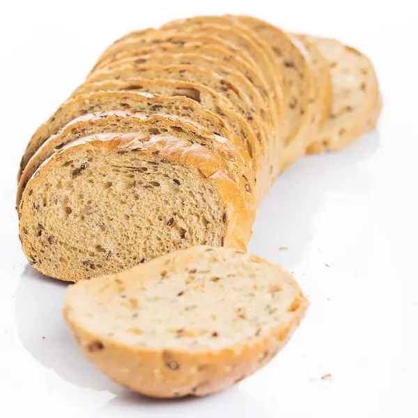 Хлібопекарня Смачний Хліб Білому Тлі — стокове фото