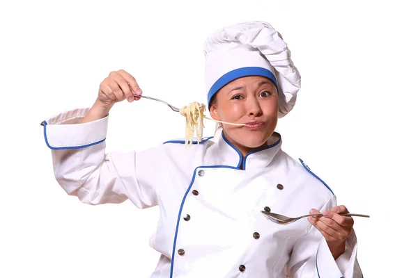 Beautiful Woman Chef Images — Stock Photo, Image