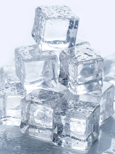 Холодний Заморожені Кубики Льоду Столі — стокове фото