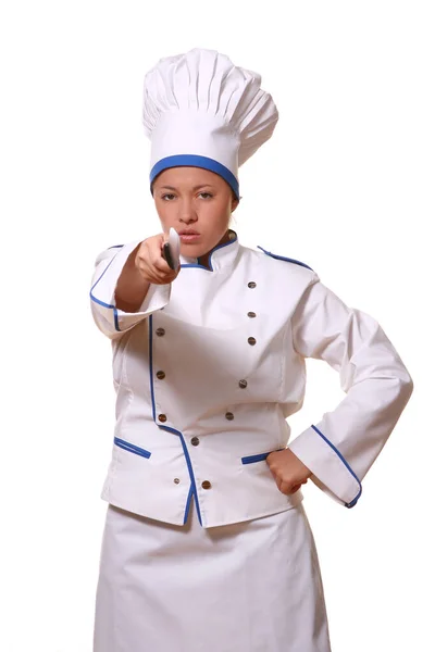 Bella Donna Immagini Chef — Foto Stock