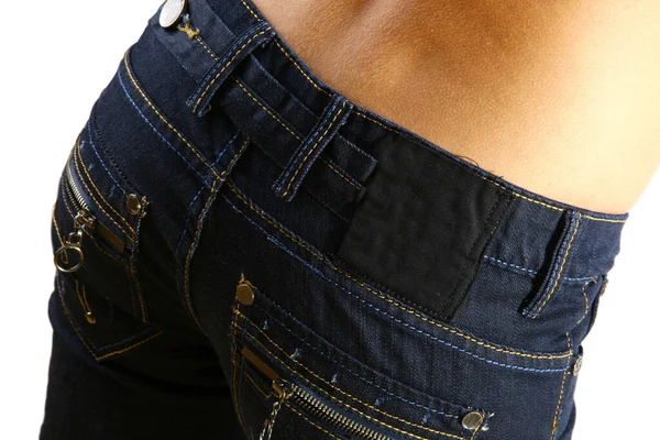 Beautiful Womans Body Stylish Jean — Stock Photo, Image