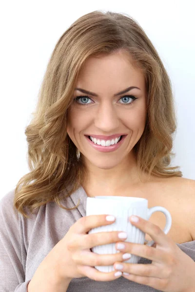 Attractive Beautiful Woman Wide Smile — Stock Photo, Image
