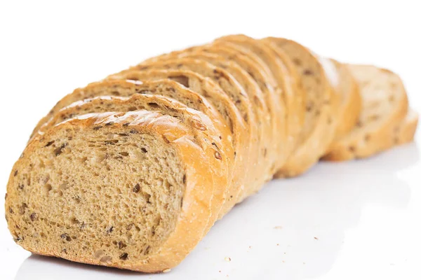 Toko Roti Roti Lezat Dengan Latar Belakang Putih — Stok Foto