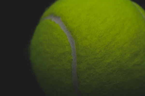 Μπάλα Του Τένις Μαύρο Φόντο — Φωτογραφία Αρχείου