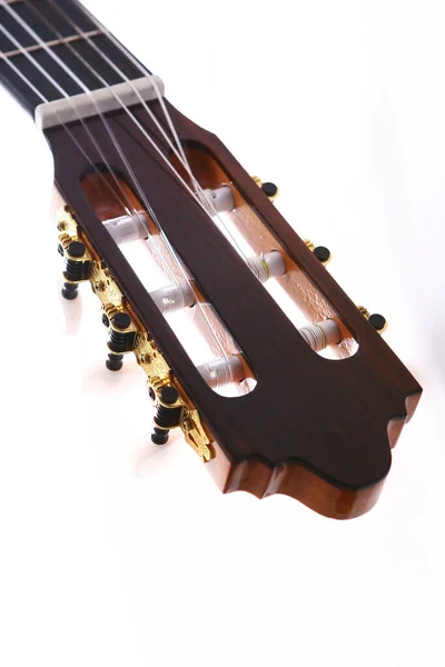 Акустична Гітара Білому Фоні — стокове фото