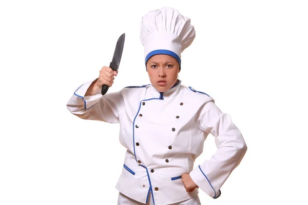 Bella Donna Immagini Chef — Foto Stock