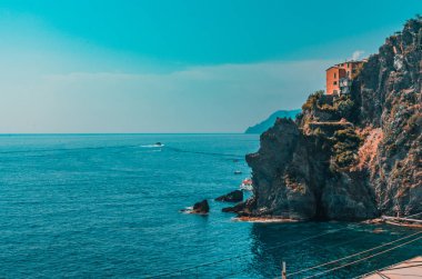 high cliff in Five Earths in Italy