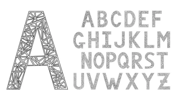 English alphabet. Modern design font. — Stock Vector
