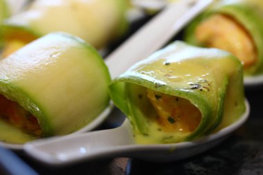 Somon kabak dolması.