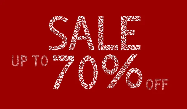 Satış % 70'e kadar. Modern. Vektör söylüyor. Üçgen tasarım.