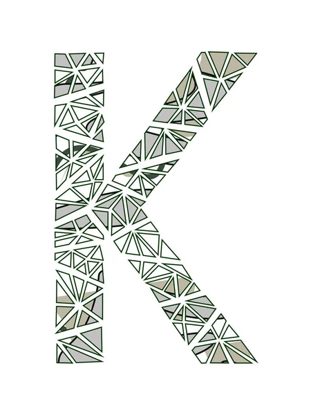 K harfi logo çiçek tasarım. — Stok Vektör