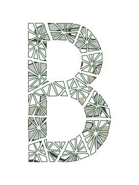 Mektup B logo çiçek tasarım.