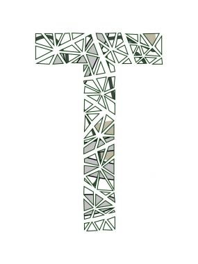 Mektup T logo çiçek tasarım.