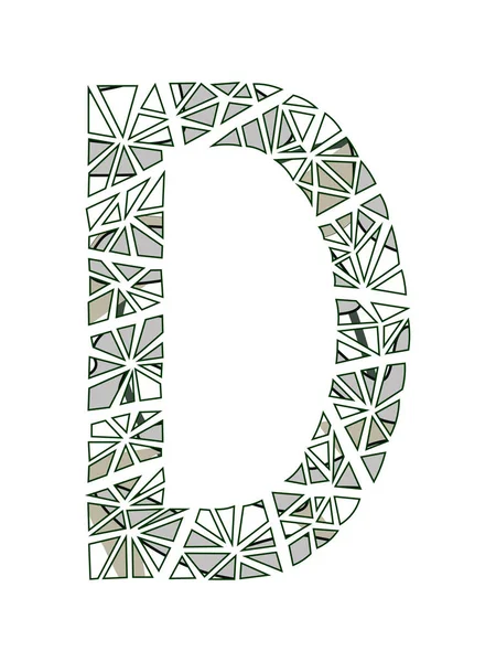 Carta D logotipo flor design . — Vetor de Stock