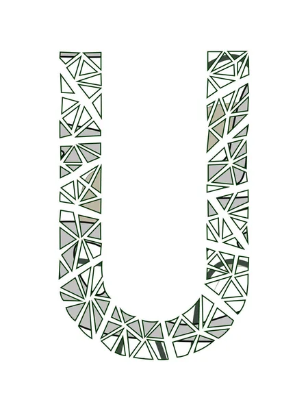 U harfi logo çiçek tasarım.