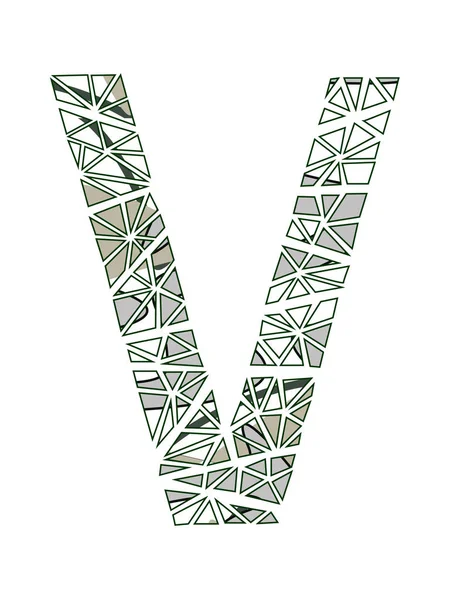 Buchstabe v Logo Blumen-Design. — Stockvektor