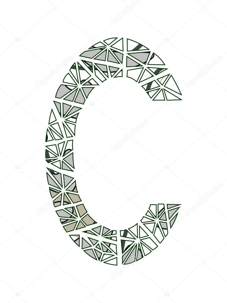 Letter C logo flower design.