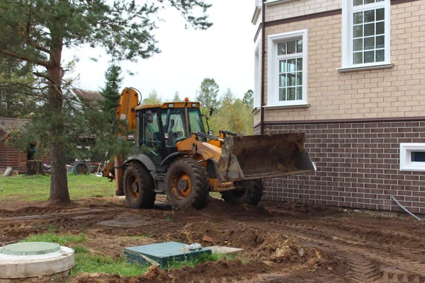 Traktör Jcb çalışıyor.