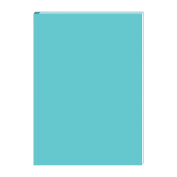 Modelo Capa Livro Livro Cor Azul — Vetor de Stock